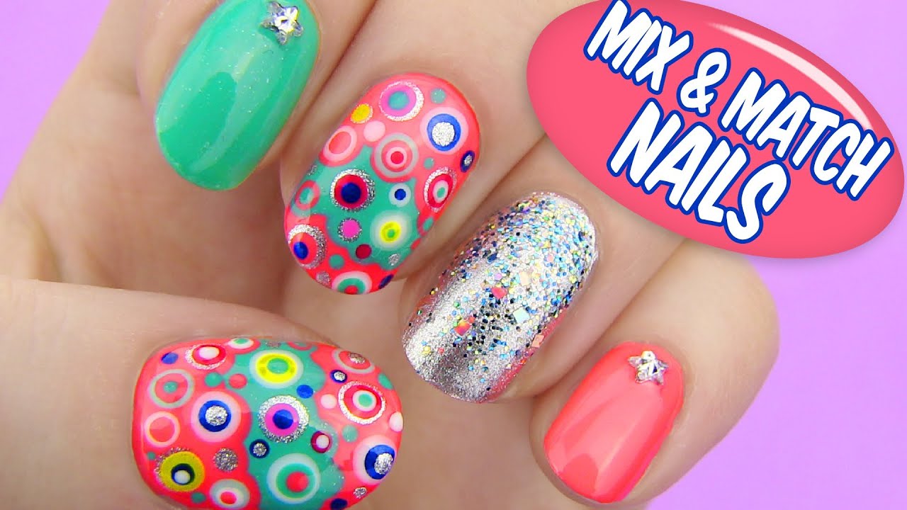 Mix and Match Nails - Dotted Nail Art