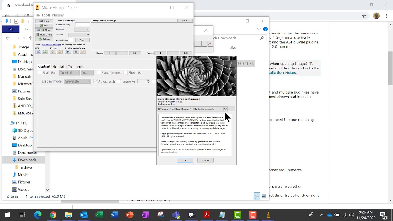 Getting started with Micro Manager and an Andor EMCCD