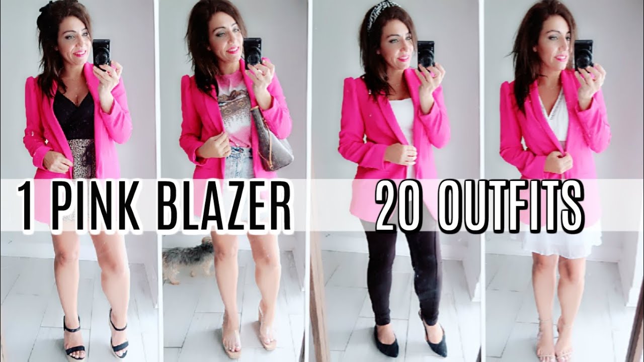 HOW TO STYLE A PINK BLAZER 20 WAYS | BLAZER OUTFIT IDEAS  | SUMMER LOOKBOOK 2020