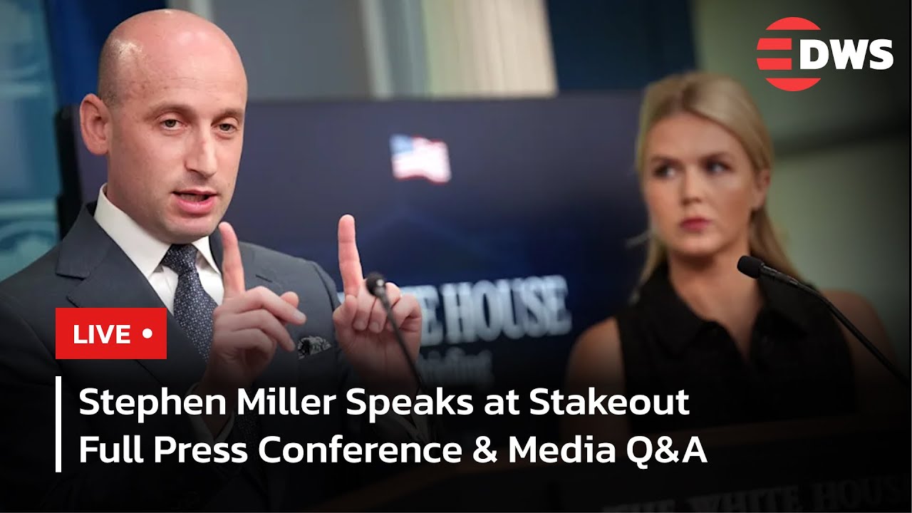 LIVE: Stephen Miller Speaks at Stakeout | Full Press Conference & Media Q&A | US Politics | AC15