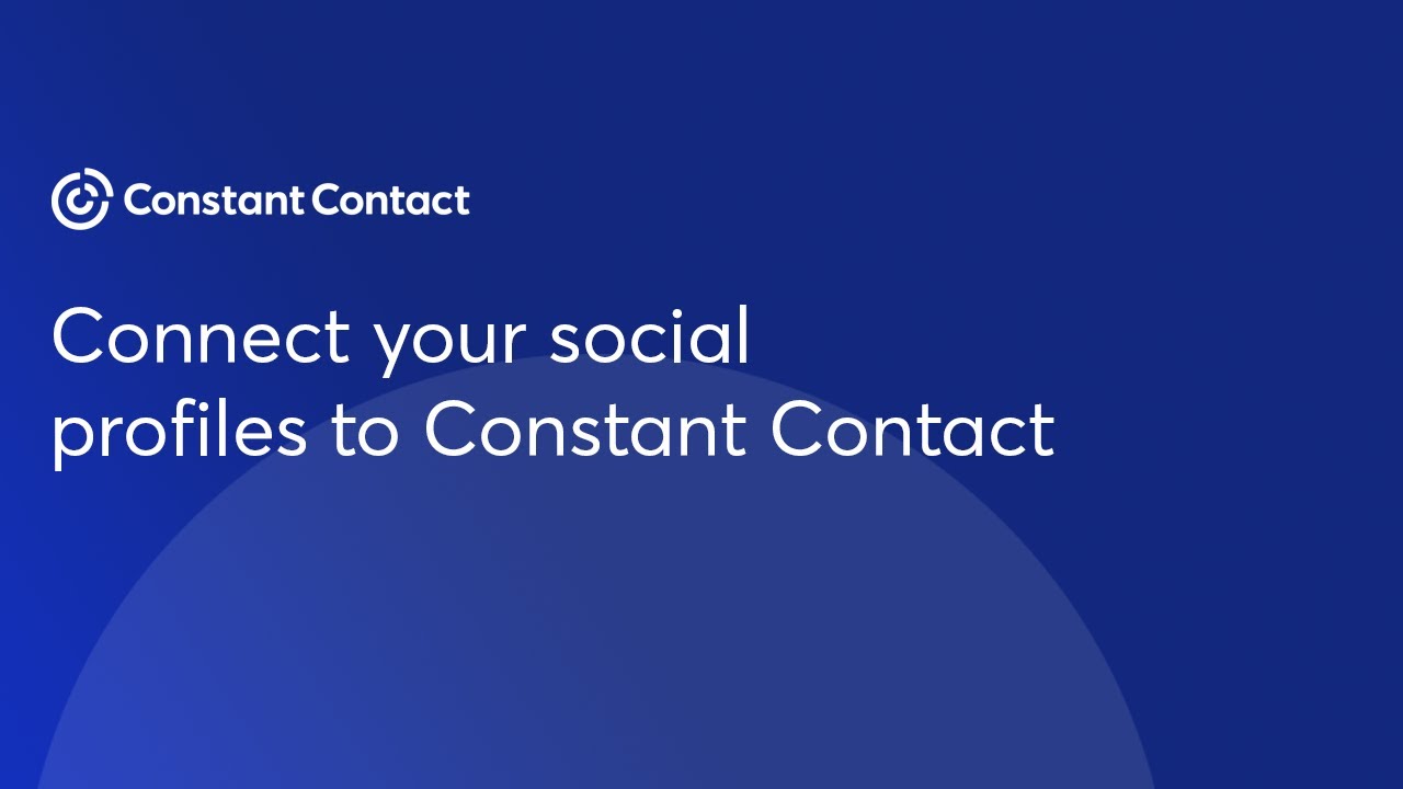 Connect your social profiles to Constant Contact | Constant Contact