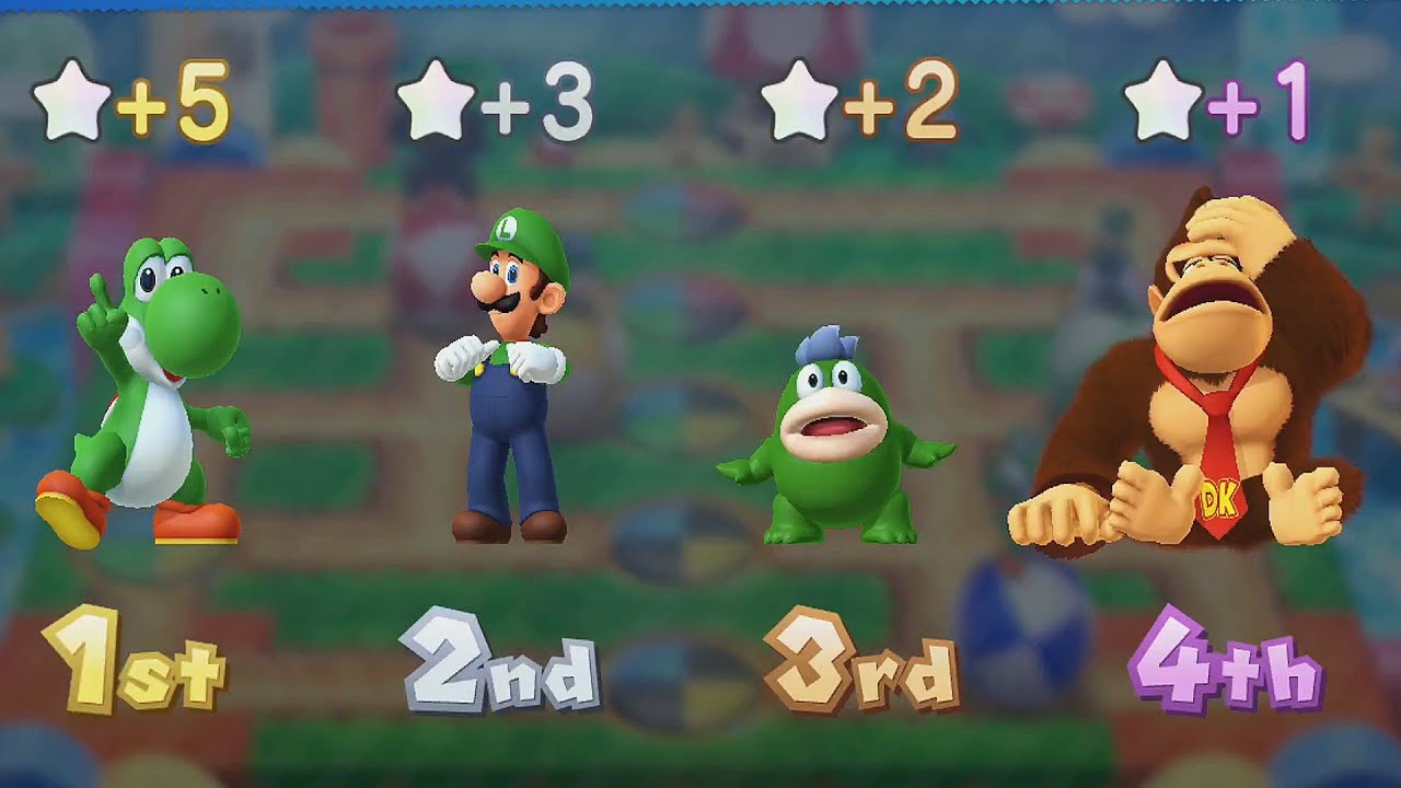 Mario Party 10 Donkey Kong VS Luigi VS Spike VS Yoshi Chaos Castle