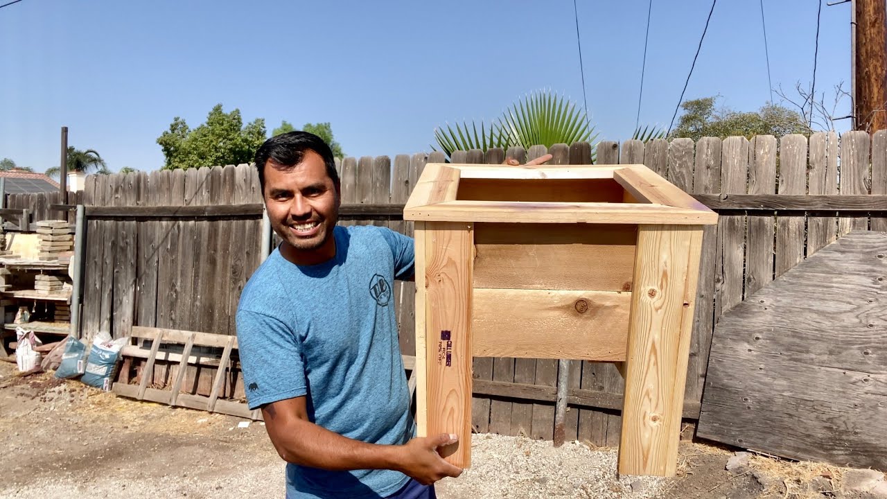 COMO HACER MACETA DE MADERA RECICLADA