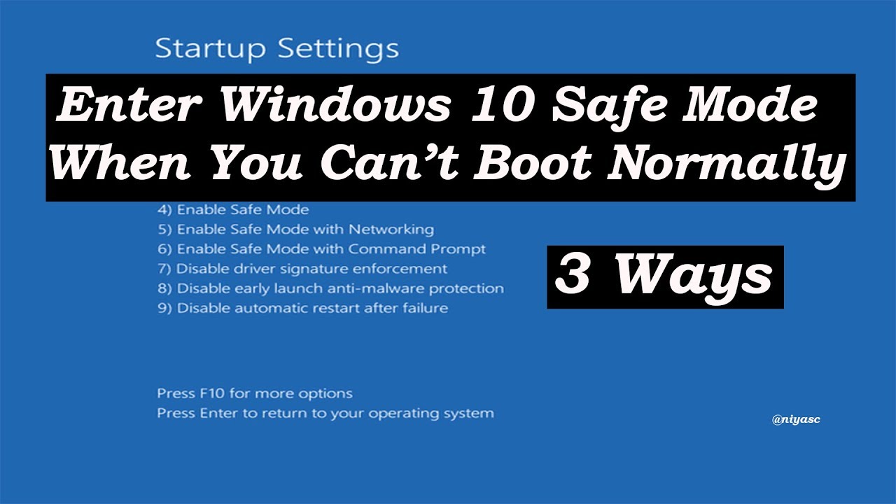 Как войти в безопасный режим Windows 10, если Windows не загружается нормально