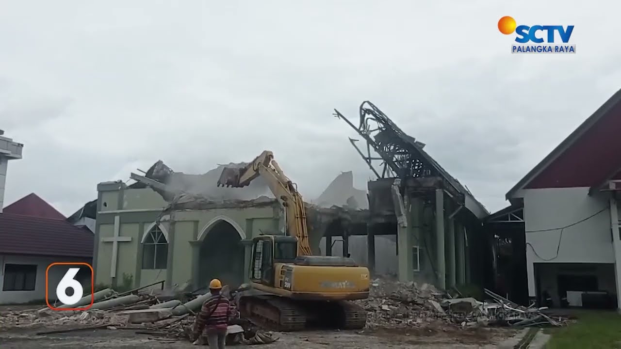 PALANGKARAYA - GEREJA MARANATHA MULAI DIBANGUN KEMBALI