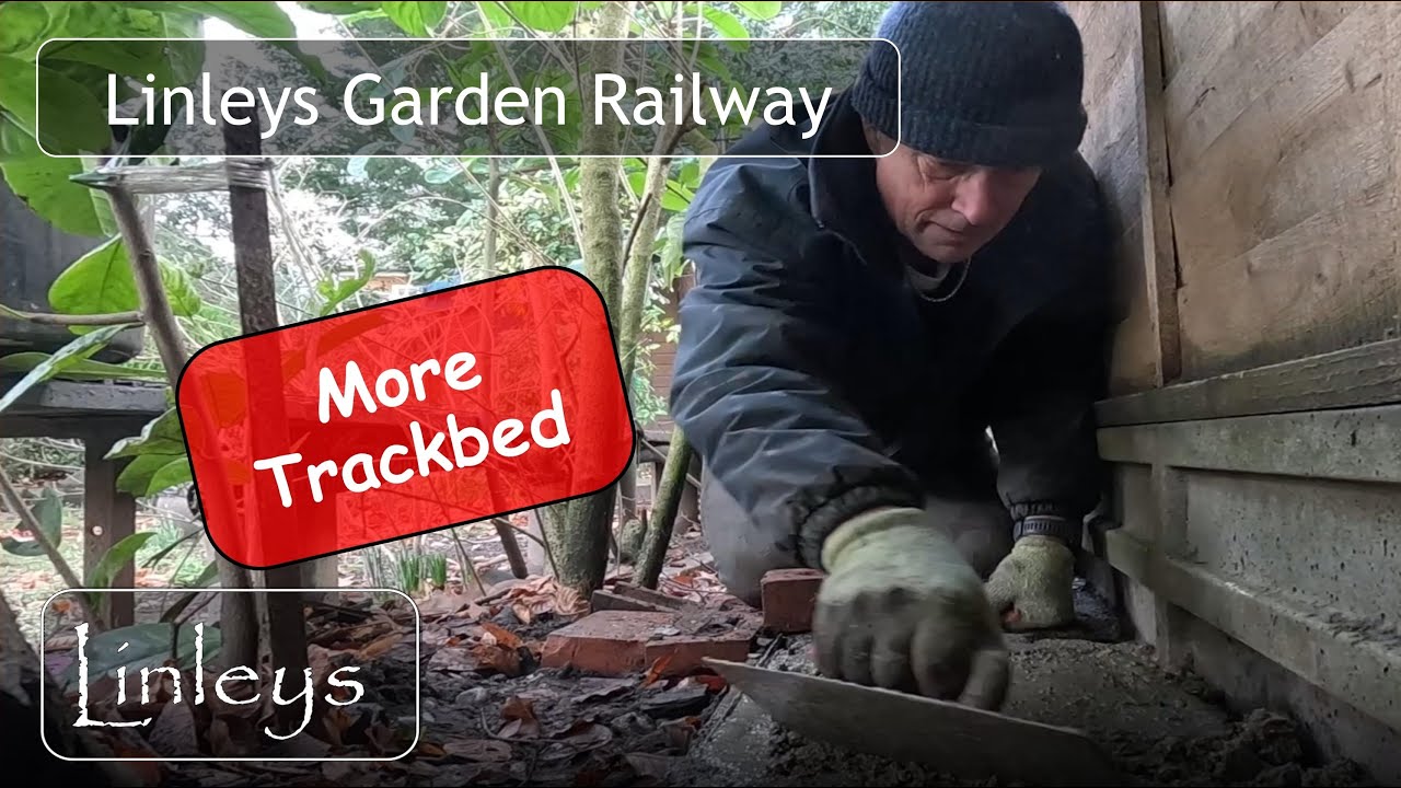 Linleys Garden Railway • Setting out the Trackbed • The Main Lines