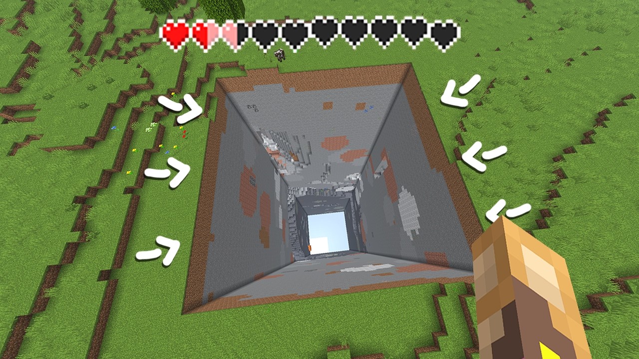 Finir Minecraft mais si je prend un DÉGAT le CHUNK DISPARAÎT..