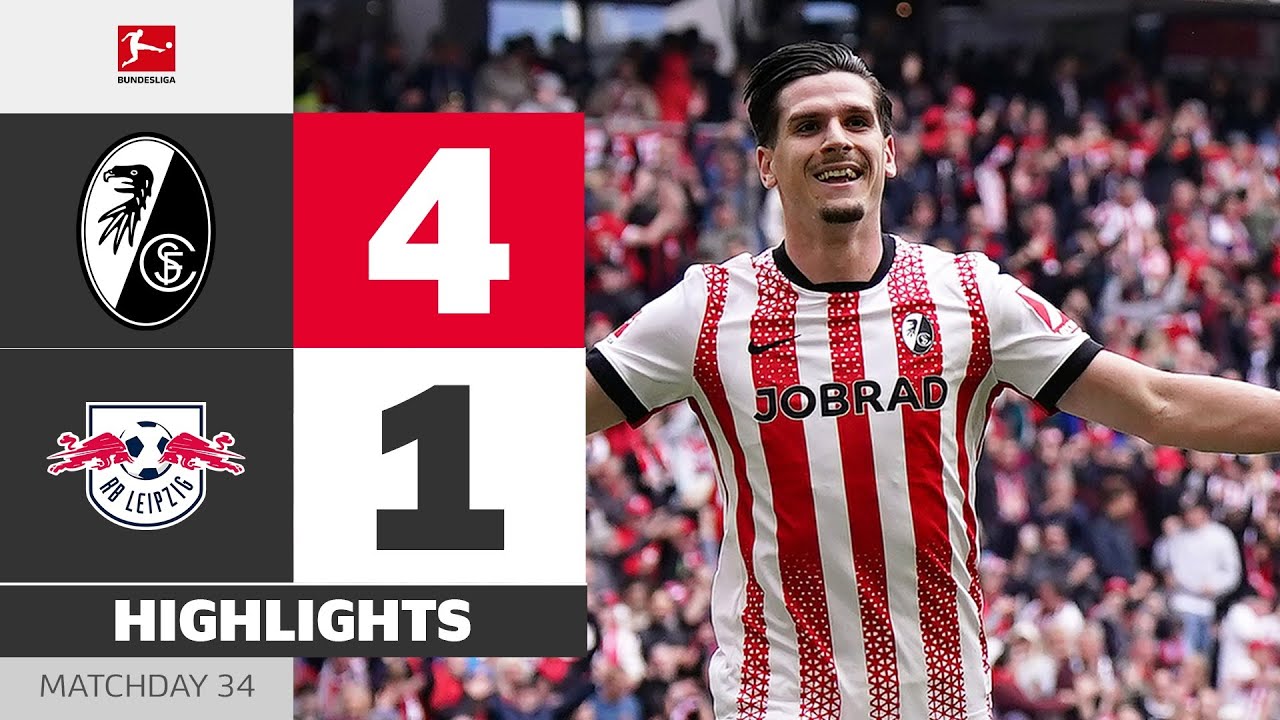 Freiburg Hit Four Ahead of Final! | SC FREIBURG - RB LEIPZIG | Highlights | Matchday 34 &ndash; Bundesliga