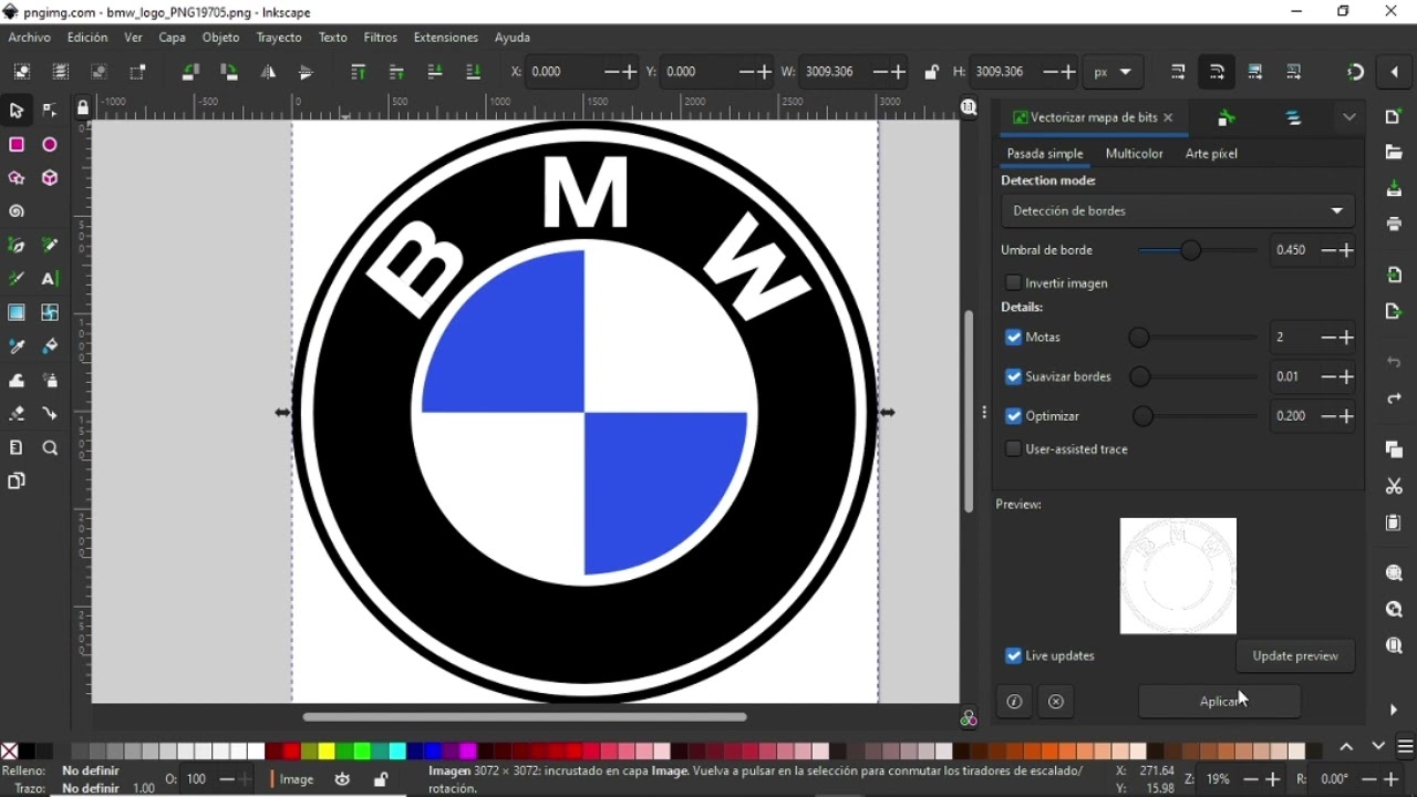 Vectorizar una imagen en Inkscape