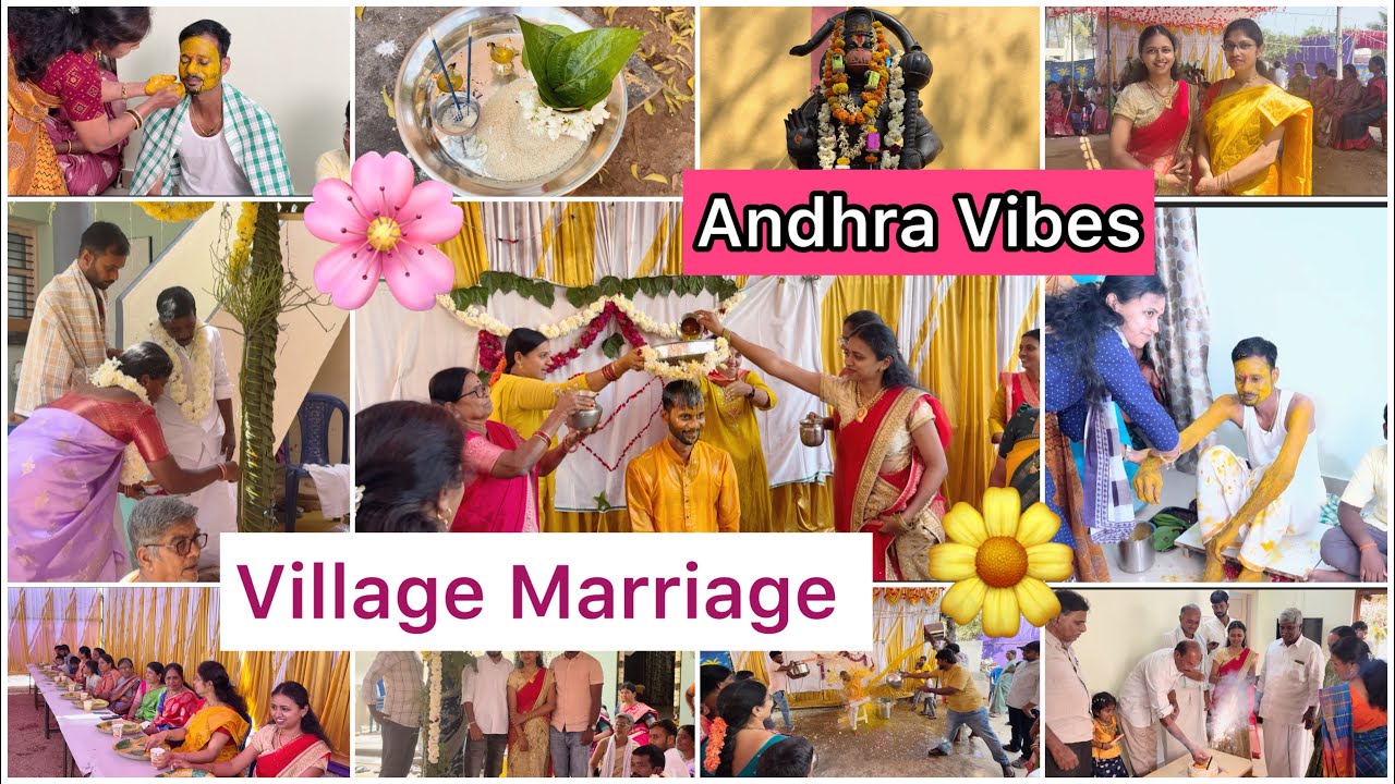 ಹಳ್ಳಿಯ ಮದುವೆ🩷Traditional Andhra Village Wedding | Pure Culture & Emotions🌼 - Marraige Vlog-Part 1💜