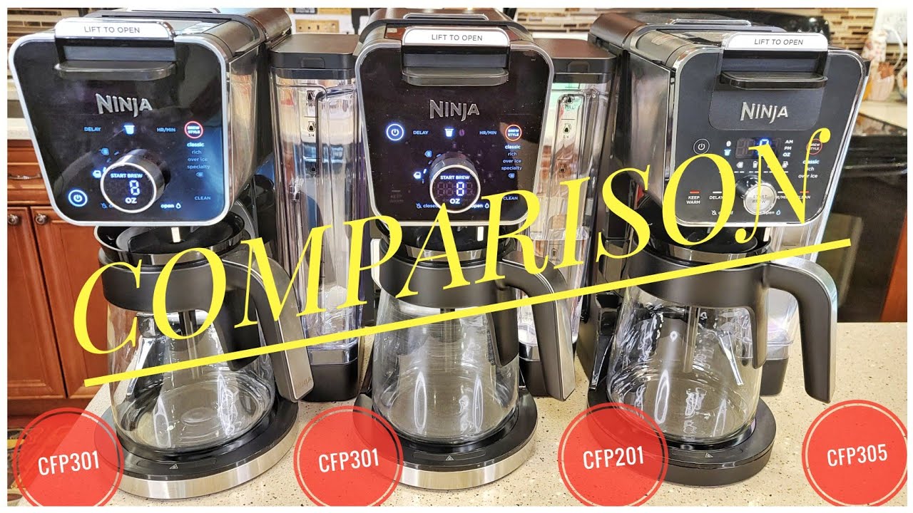 4 Ninja Dual Brew Pro Coffee Maker Comparison CFP301, CFP300, CFP305, CFP201