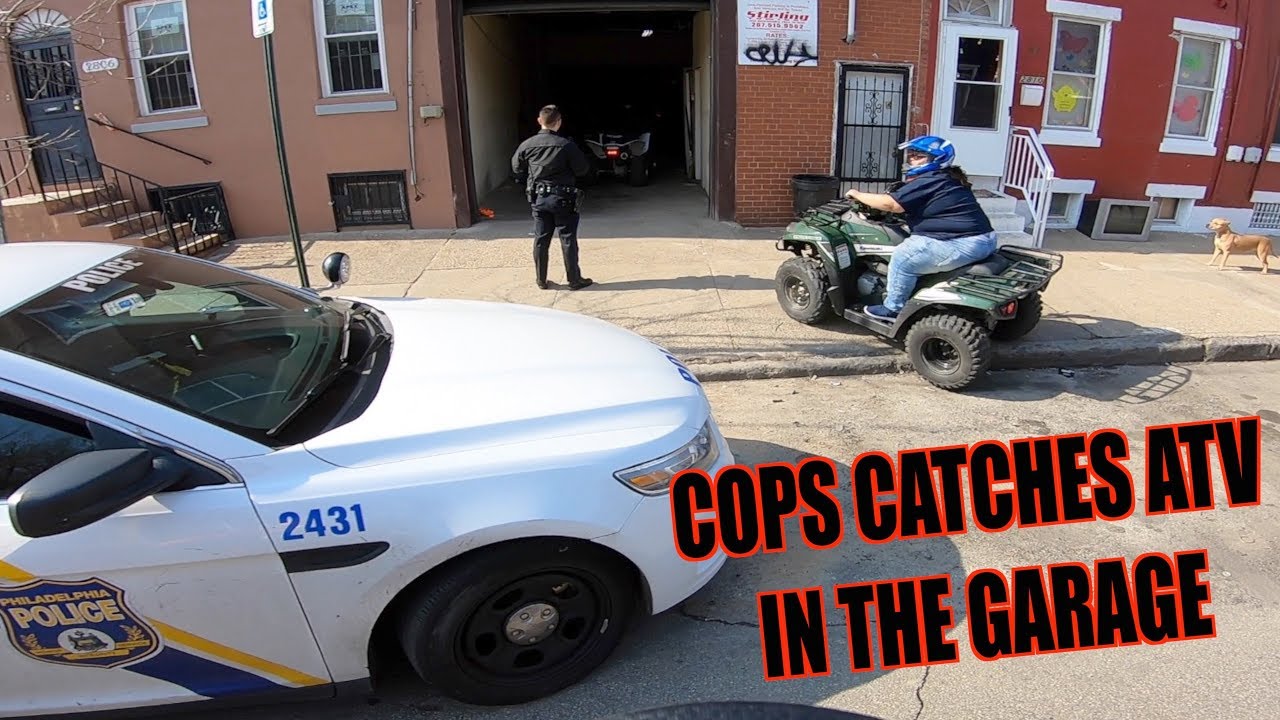 COPS CHASE / CATCHES ATV IN THE GARAGE ! (NOT GOOD) | BRAAP VLOGS