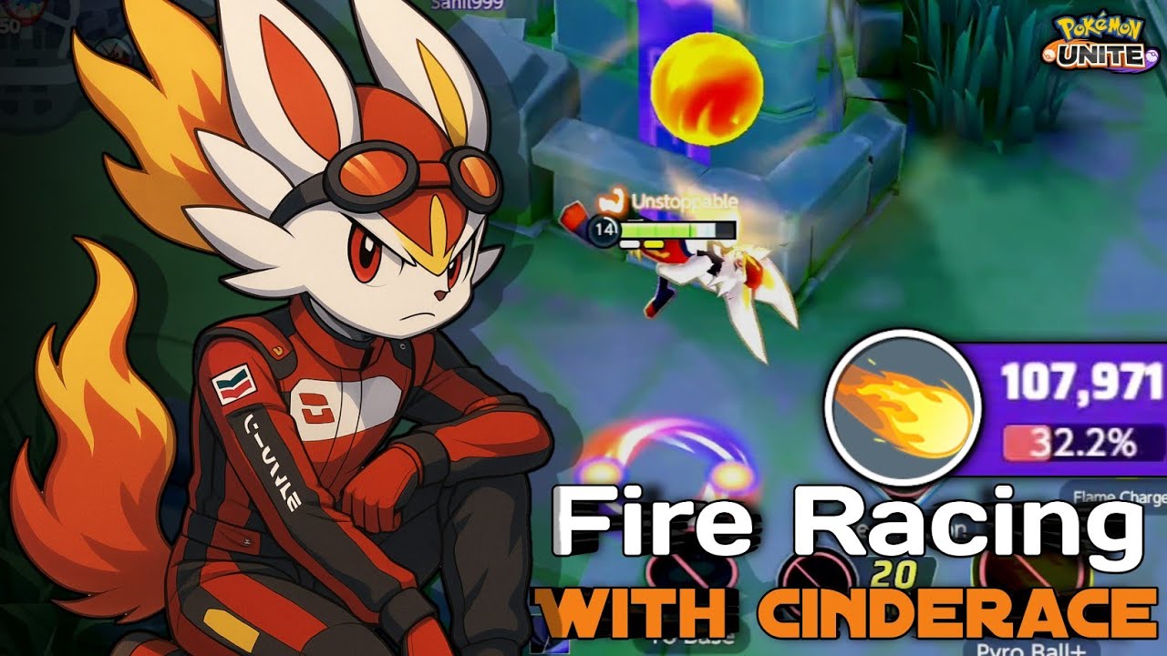 Fire Racing 🔥 With Cinderace In Master Ranking ⬆️ | Pokémon Unite