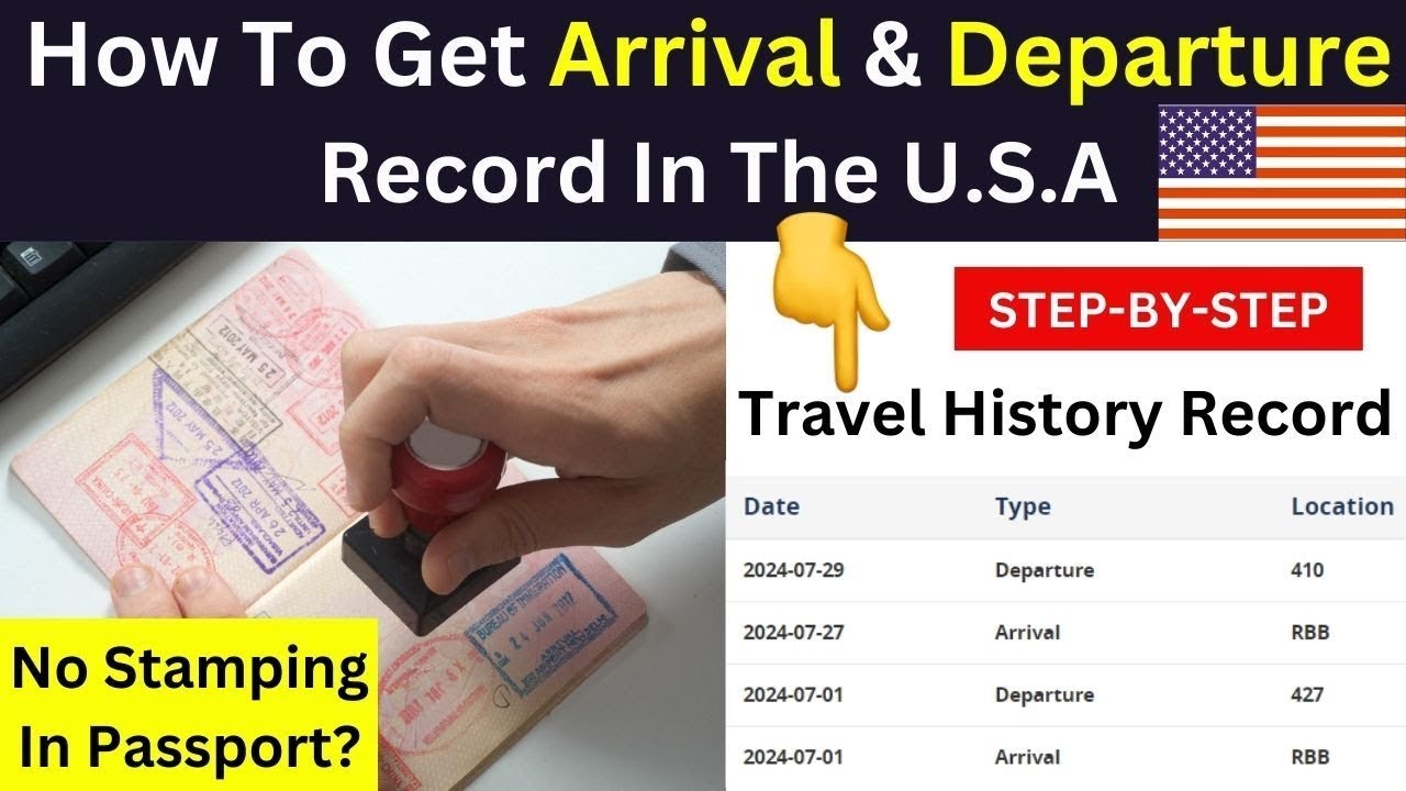 How to Get Entry and Exit Records in the USA | USA Travel History Record