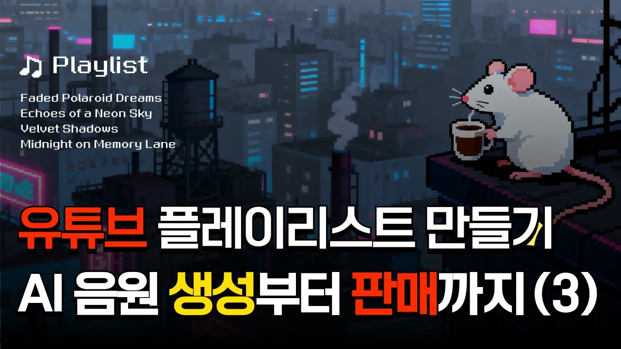 지금 안 하면 늦습니다. 이것만 따라만 하세요. AI 음악 플레이리스트 채널 완벽 가이드