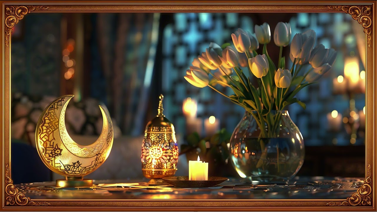 Ramadan Mubarak Ambience 🌙 | 2 Hour Islamic Decor | TV Wall Art 4K