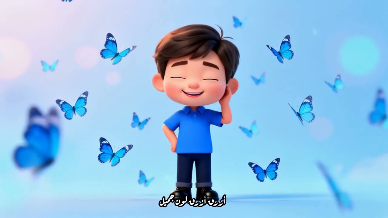 تعلم اللون الأزرق | تعلم الألوان | أغاني أطفال تعليمية وتوضيحية برسوم متحركة