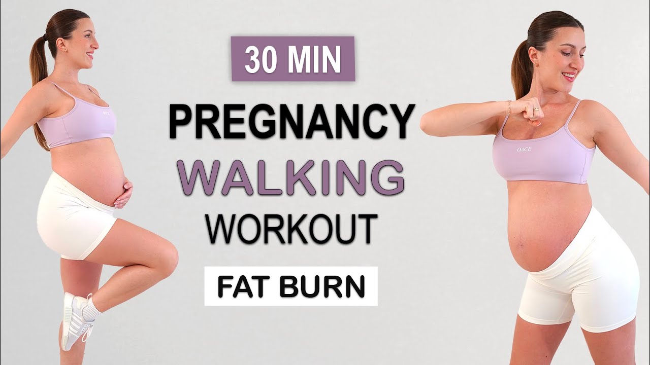 30 MIN Pregnancy WALKING CARDIO Workout | All Trimesters | Non Stop Fat Burn, Sweaty, Fun