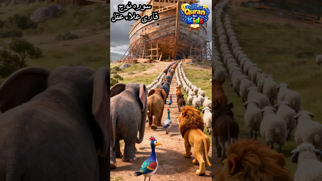 🚢Surah Nuh (Noah)| Peaceful & Soul-Soothing Recitation|Qari Alaa Aqel🎧|soft animation for your child