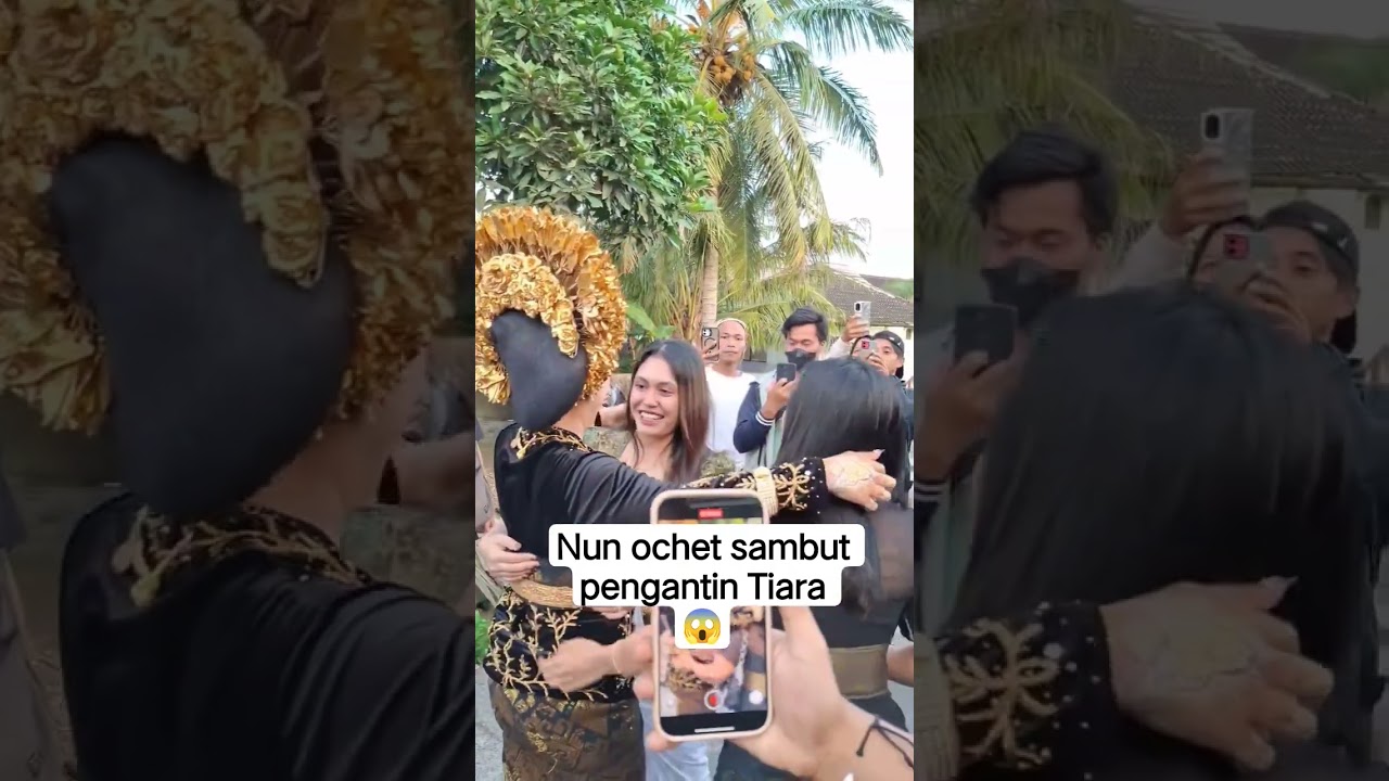 nun ochet sambut pengantin tiara 😱 