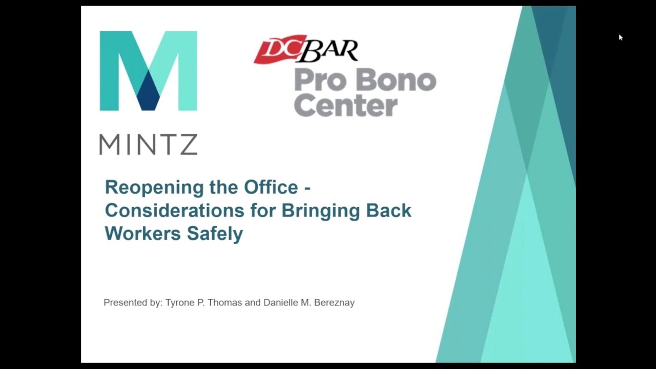 Reopening the Office: Considerations for Bringing Back Workers Safely