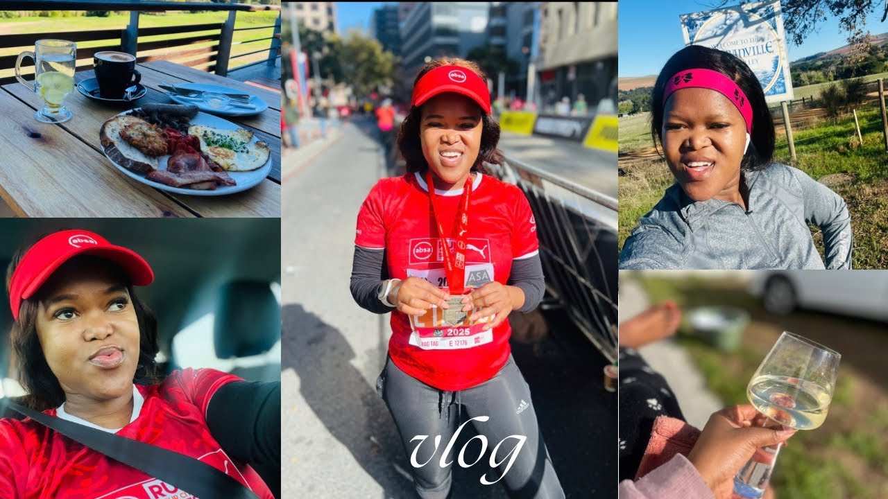 Vlog: Morning Jog → Full English Breakfast 🏃🏽‍♀️🍳 | 10km ABSA Run Cape Town
