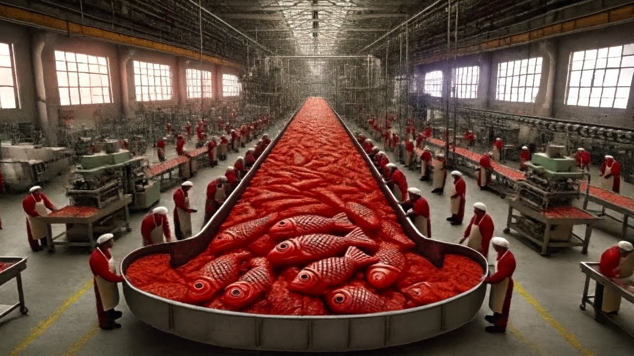 Comment Sont Fabriqués les Bonbons Gélifiés Rouges en Forme de Poisson