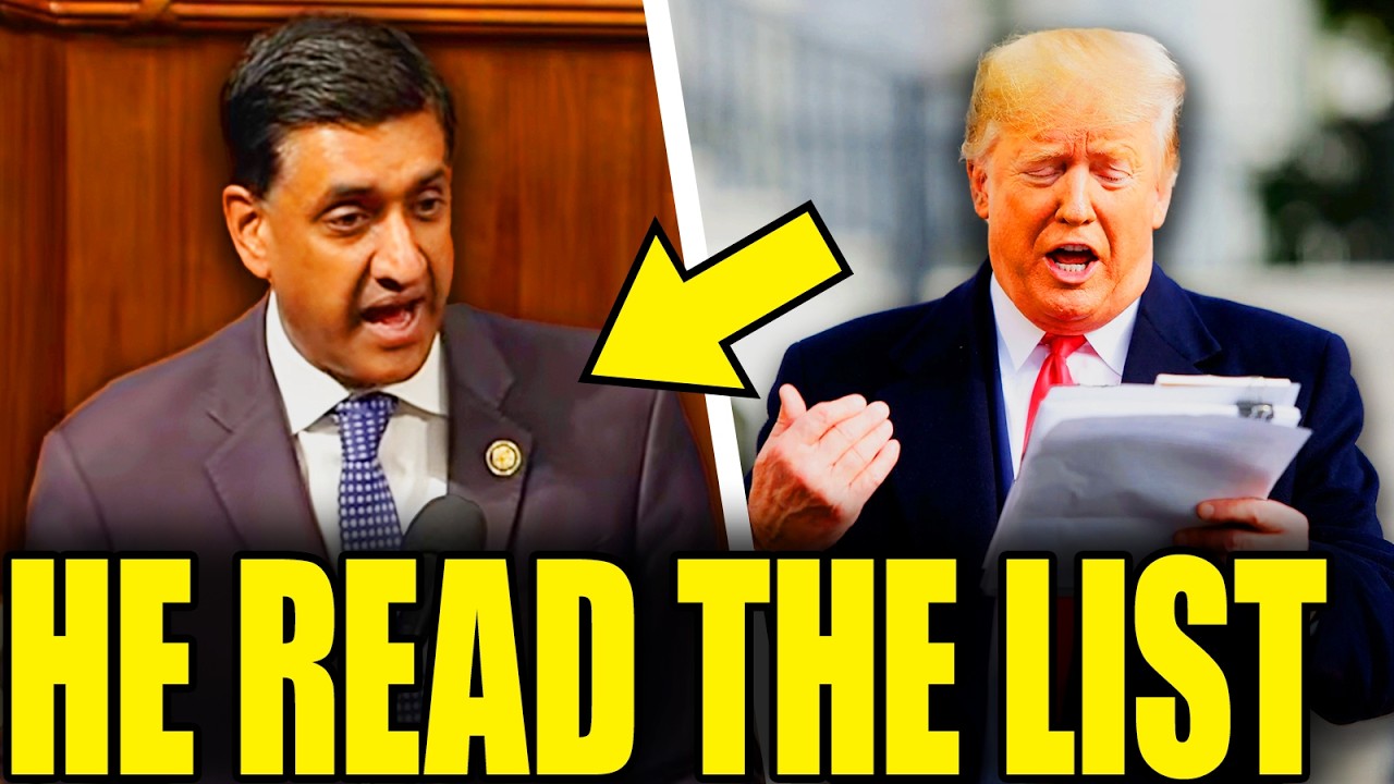 BREAKING 🚨 Khanna Reads Epstein List On House Floor