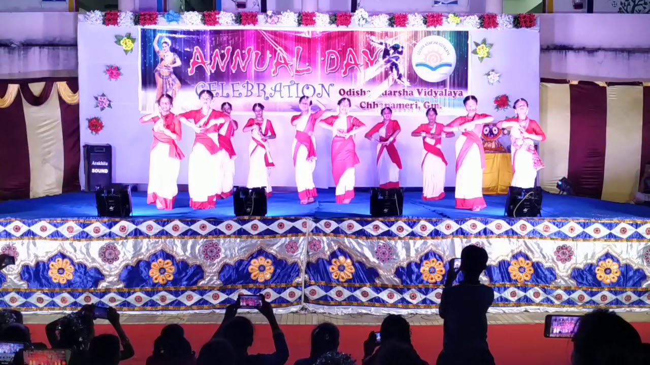 Bihu dance on annual function of oav chanameri,sanakhemundi,ganjam 2019-2020
