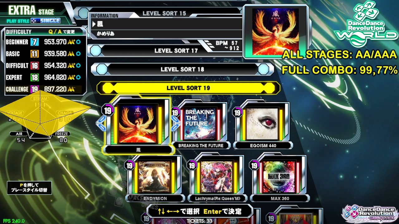 FULL Combo Project 99,77% (Single Play 4913/4924, ALL PACKS) ♦ DDR GRAND PRIX