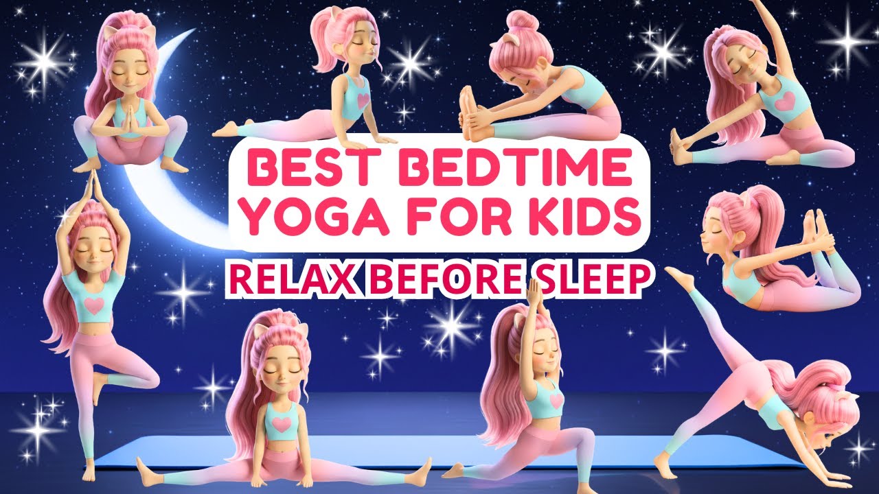 Kids Yoga for Better Sleep 🌙 Relax, Calm the Mind & Fall Asleep Fast | Mia Cat Yoga