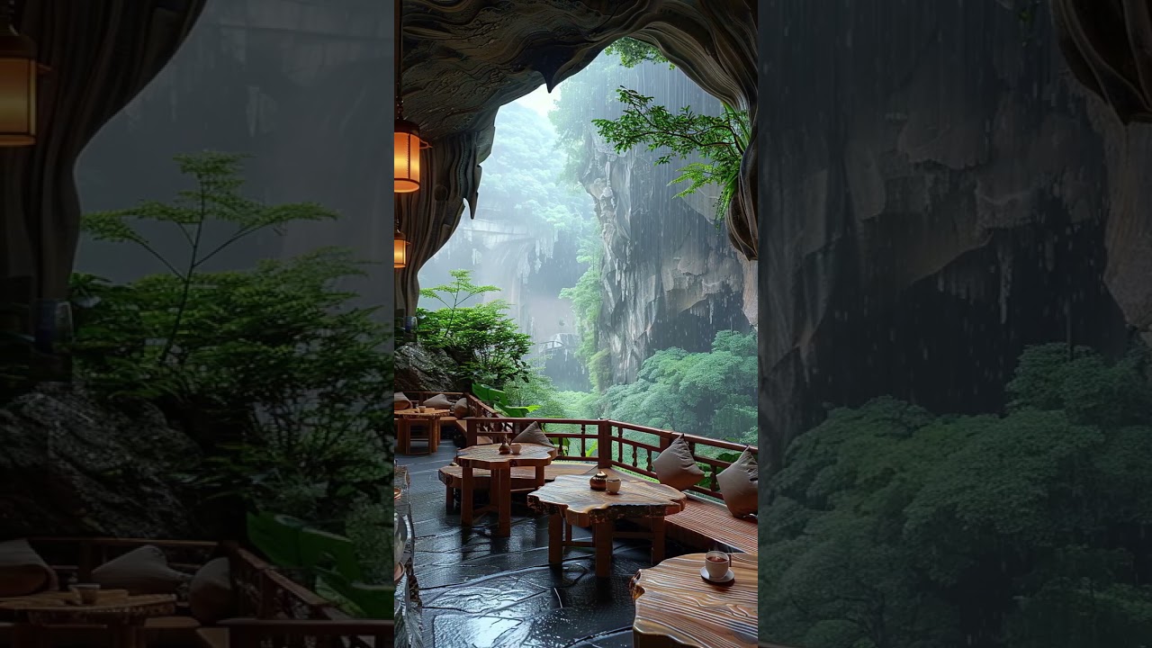 &ldquo;Enjoying the Rain from a Tea House on the Mountain Cliff&rdquo;