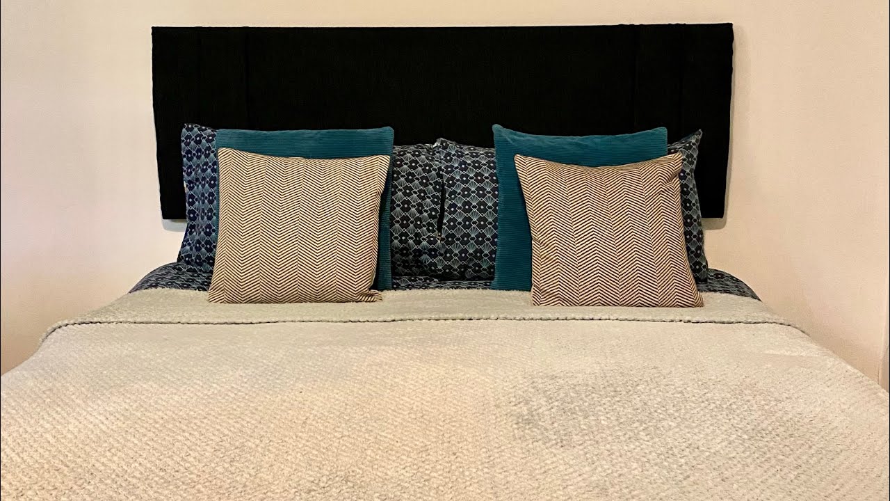 How to hang a Kingsize Headboard to a Wall with Brackets - DIY -