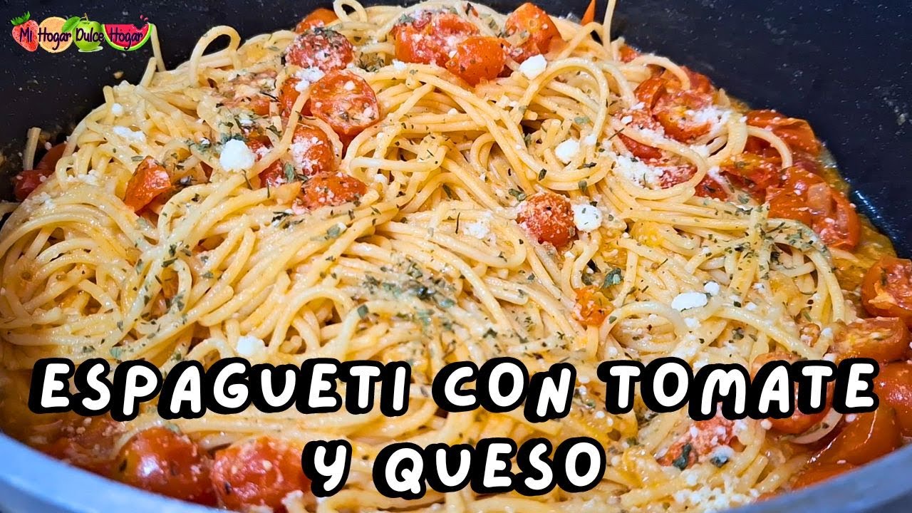 ESPAGUETI CON TOMATE CHERRY Y PARMESANO🍝