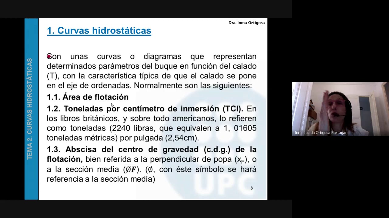 Clase 4. Curvas hidrostáticas. Teoría del Buque.