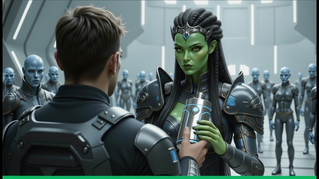 The Alien Queen Was Thirsty, So I Offered My Canteen — One Sip and the Whole Hall Went Silent