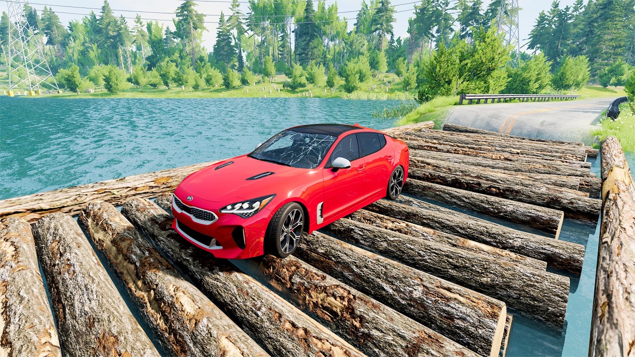 Mobil vs Jembatan Kayu #7 - BeamNG.Drive