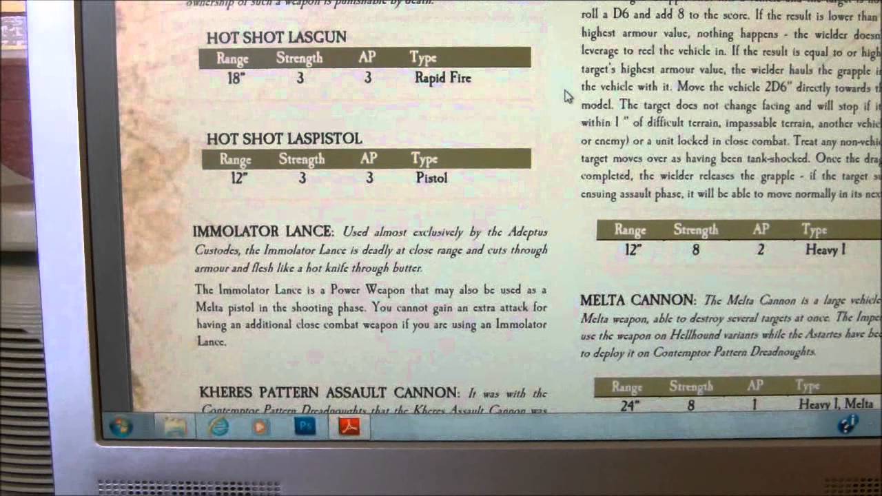Pre-Heresy Codex.