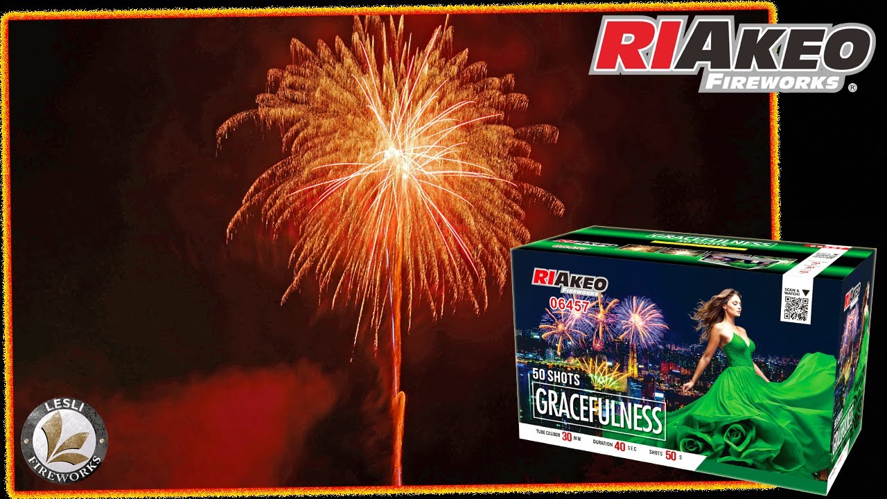 Riakeo Fireworks - Gracefulness | Schöner 50 Schuss i-Shape Verbund im Kal. 30mm [Neuheit 2025]