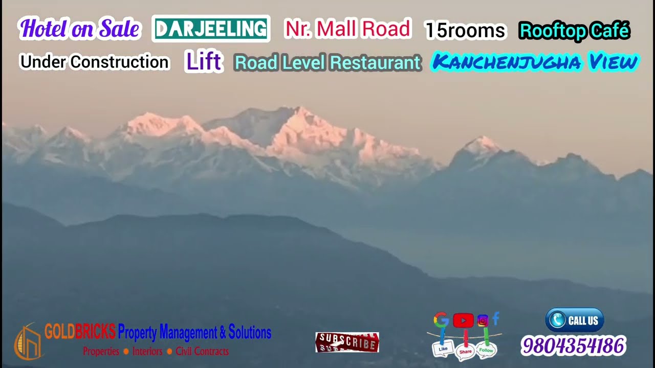 Kanchenjugha View Hotel on Sale near Darjeeling Mall #GoldBricksPropertyKolkata #GoldBricksProperty