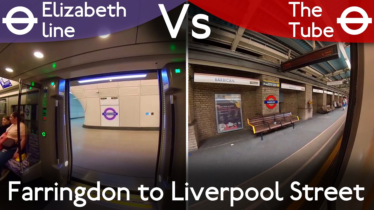 The Tube is faster than the Elizabeth line?! - Farringdon to Liverpool Street RACE!