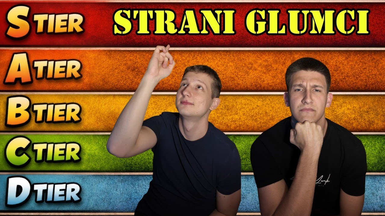 TIER LISTA STRANIH GLUMACA PT 1.