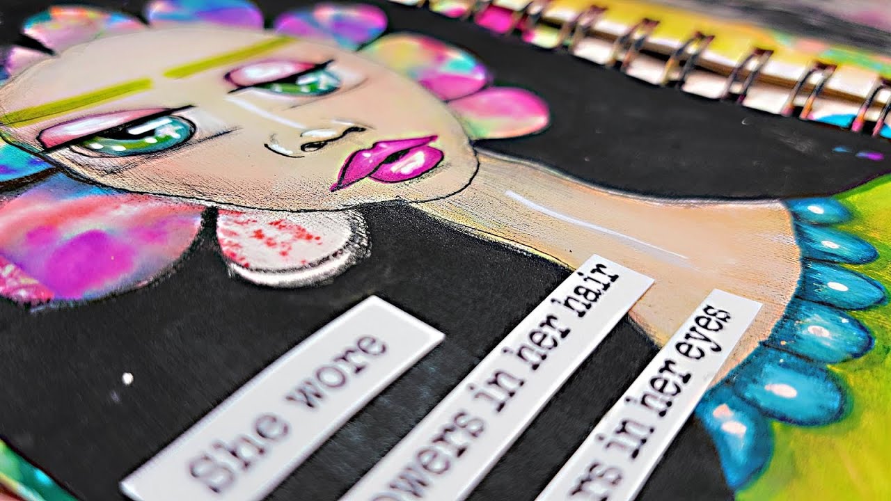 Easy Mixed Media Girl to Inspire You | Art Journal