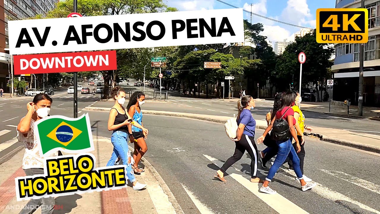 Andando na Av. Afonso Pena - Belo Horizonte, Brasil・[4K] 2021