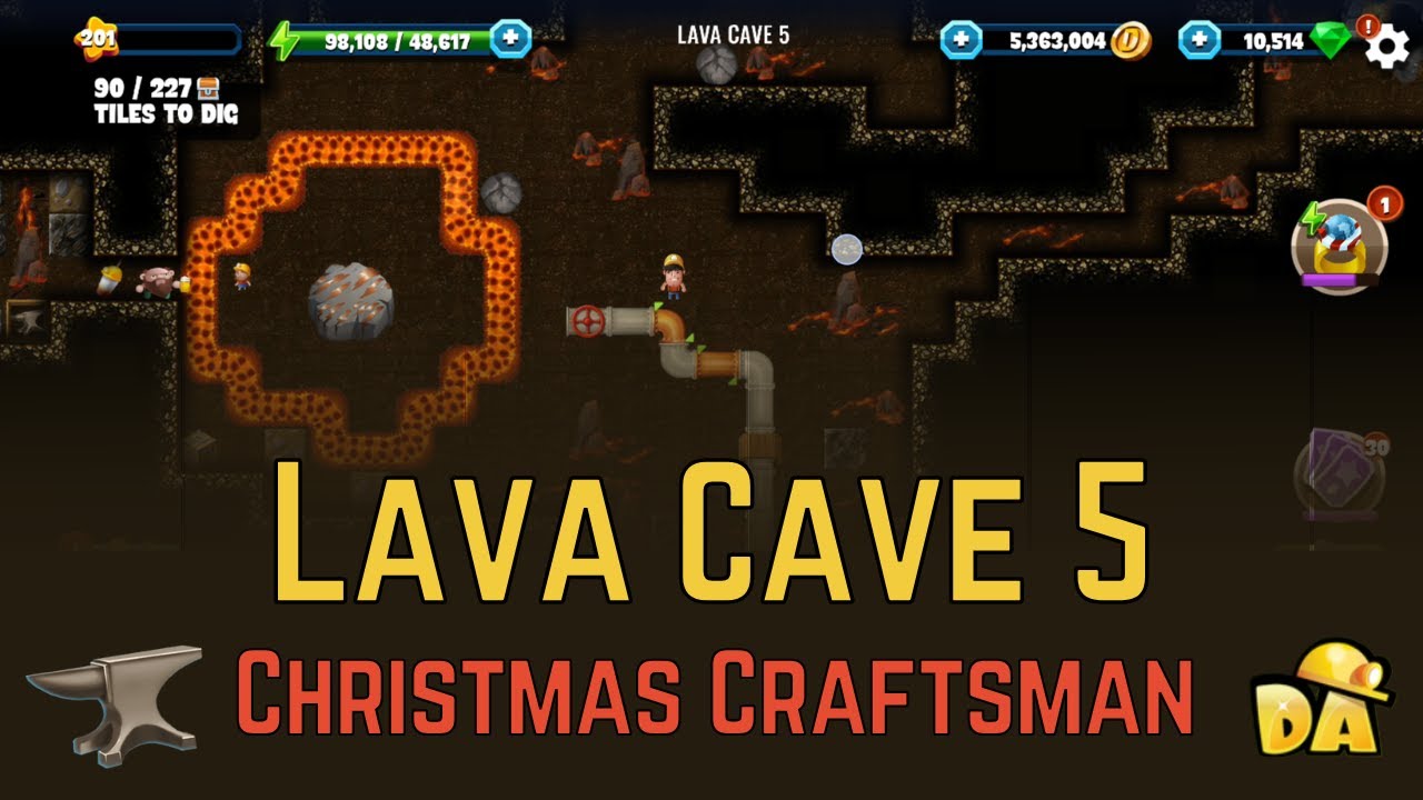 Lava Cave 5 - Christmas Craftsman - Diggy's Adventure