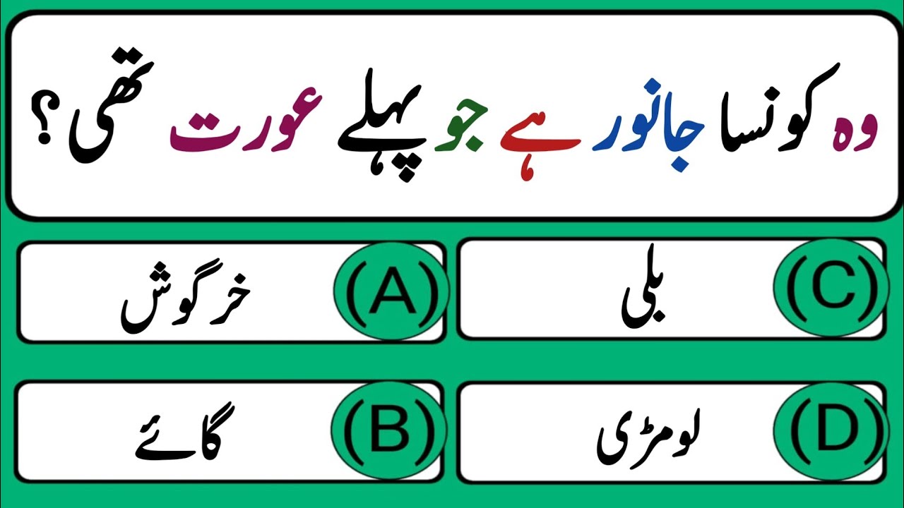 Top Islamic Questions Answers - Urdu Quiz - Islamic Paheliyan - Islami Sawal Jawab - Islamic Quiz