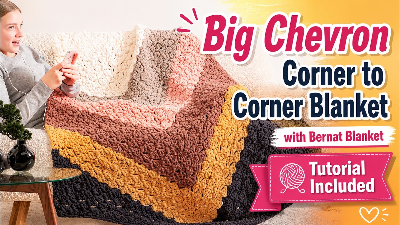 Giant Chevron C2C Corner to Corner Blanket