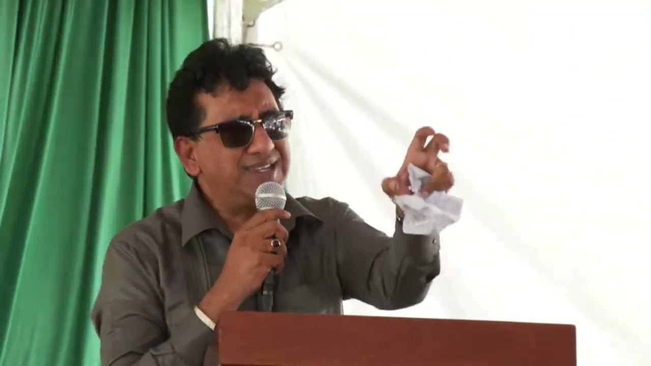 AG speaking at a Land Title distribution exercise at Cotton Tree West Coast Berbice, Region 5