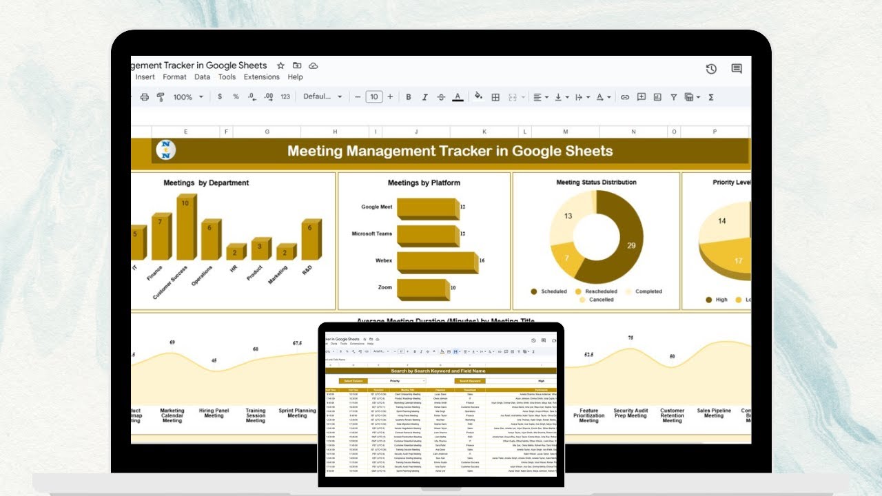 Meeting Management Tracker in Google Sheets