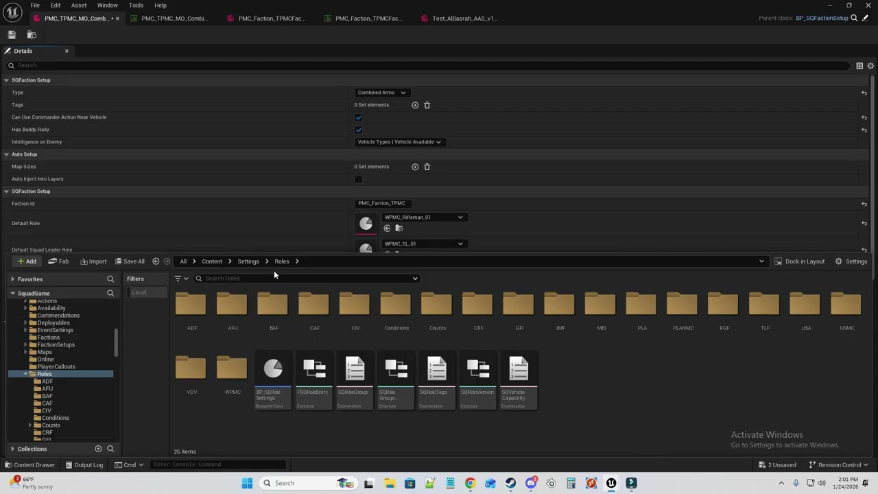 Squad SDK UE5 Tutorial - How to Faction and Faction Setup with FaL Tool